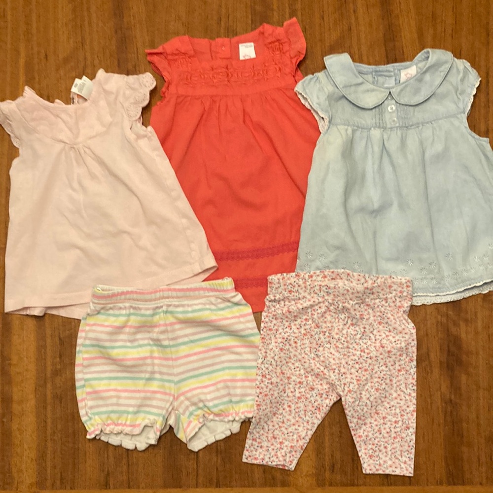 Baby Club Bundle Girls Dresses Shirt Shorts Leggings 9 Month